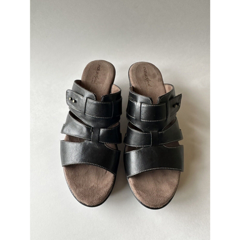 Natural Soul By‎ Naturalizer Sandals Women’s Sz 9.5 Wedge Heel All Natural Vegan